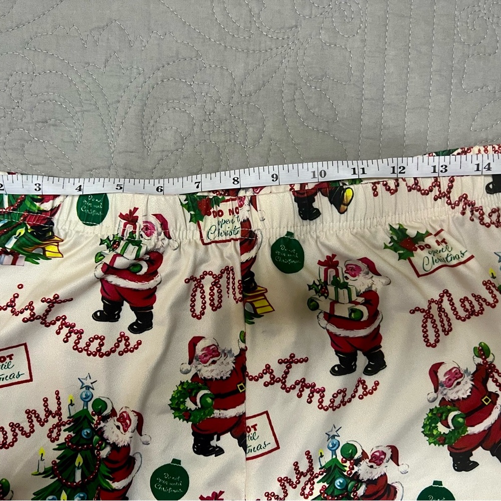 Plus size 2X Christmas Santa Claus Print Leggings - Picture 4 of 8